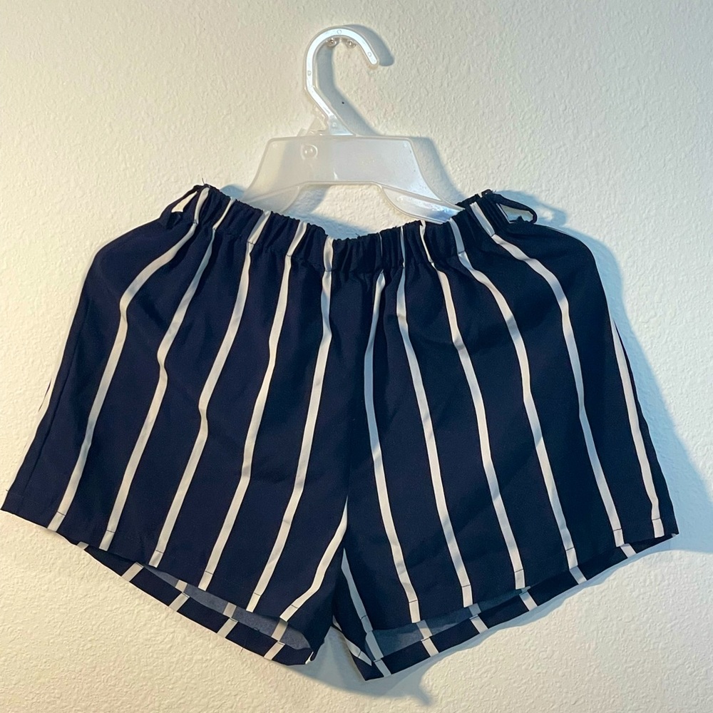 Shein Navy Striped Shorts